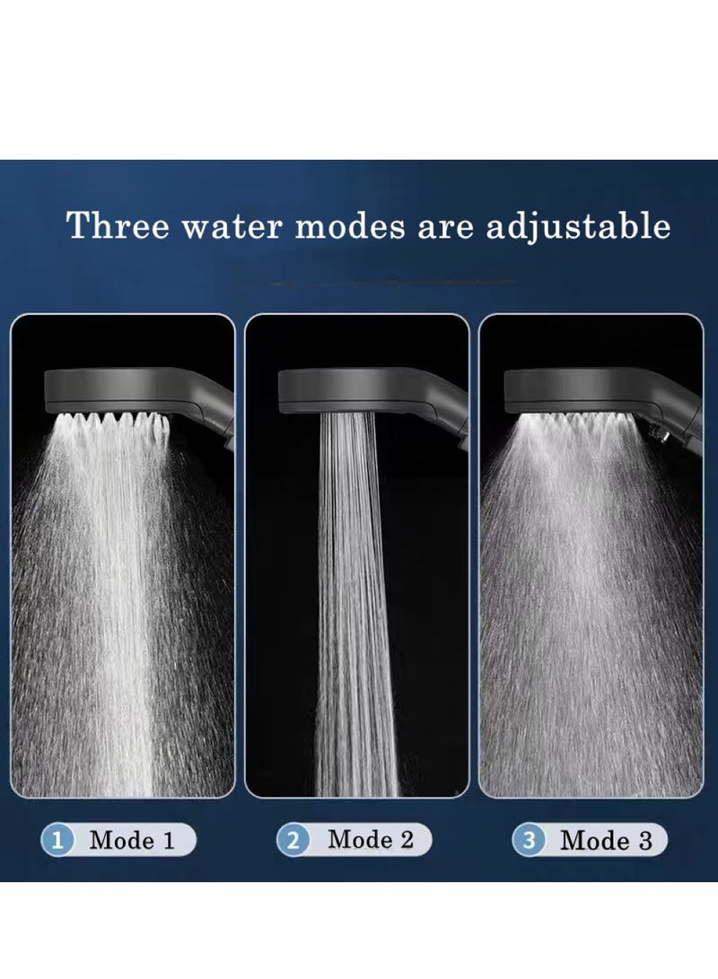 Kutis 1-Piece Bathroom Pressurized Shower Head ABS Black/White 30x11 Centimeter  - Image 4