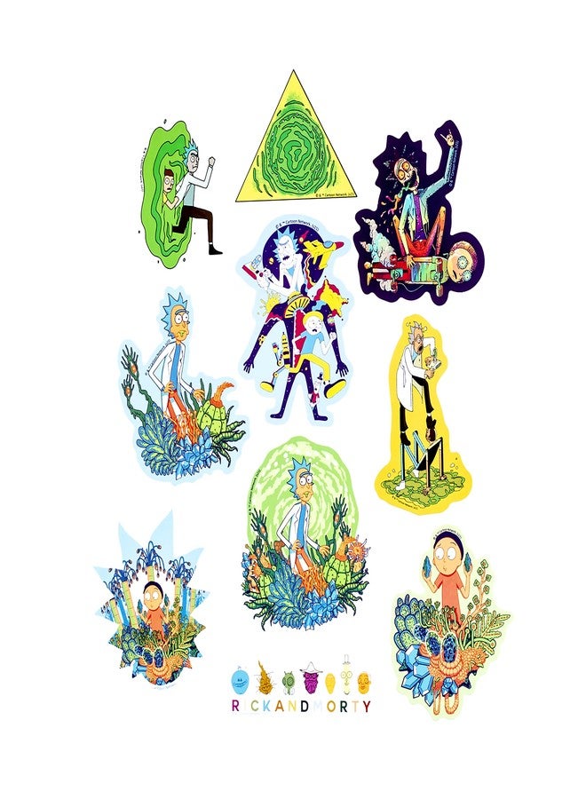 Conquest Journals World of Rick and Morty Vinyl Sticker Pack, 50 Unique Stickers, Officially Licensed, Waterproof and Scratch Resistant, Great for All Your Gadgets - Image 2