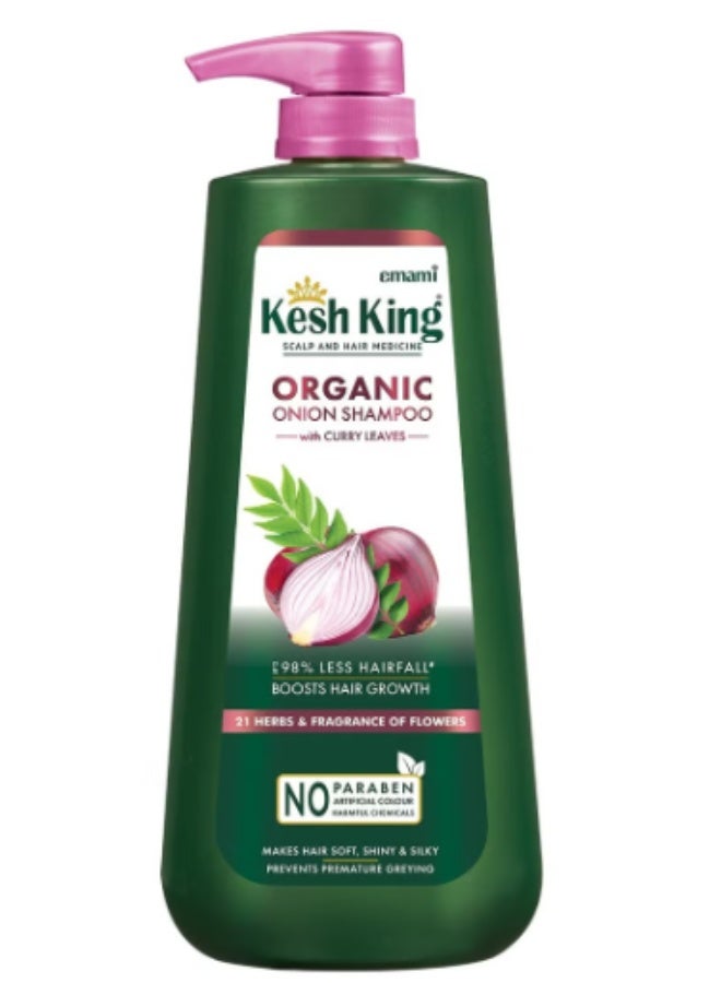 Kesh King Organic Onion Shampoo with Curry Leaves, Reduces Hairfall & Boosts Hair Growth - 600ml - Image 1