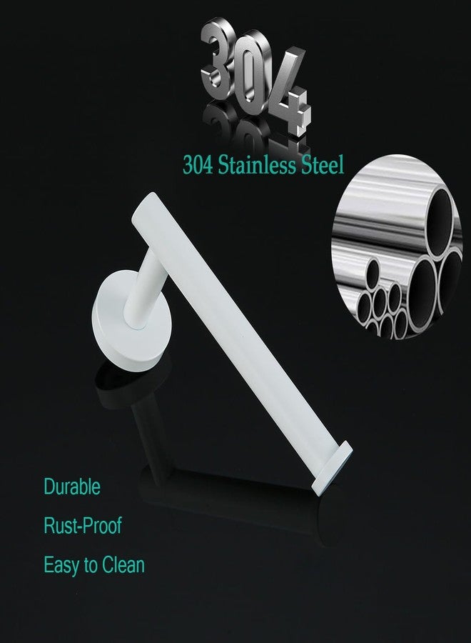 SEABEFORE White Toilet Roll Holder Bathroom Toilet Paper Holder Wall-Mounted TP Toilet Tissue Holder - Image 4