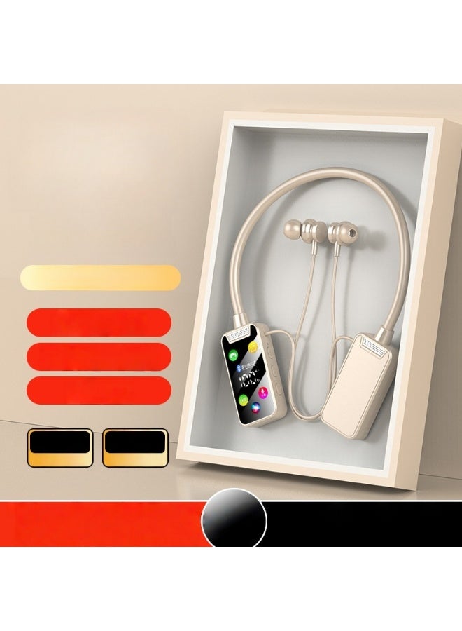 EBMINI New Digital Noise Cancelling Neck Hanging Wireless Bluetooth Earphones