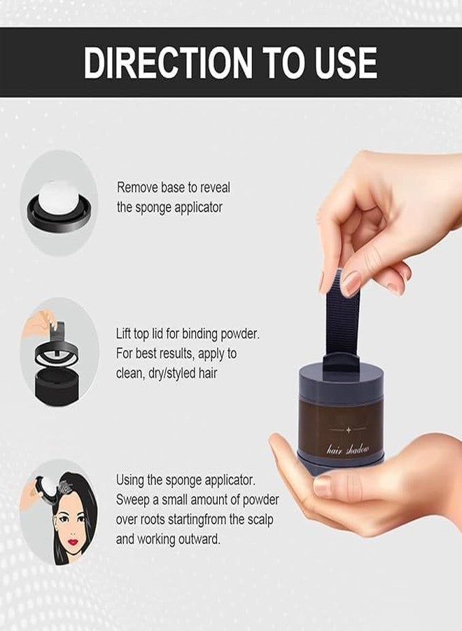 GLAN Men And Women Hair Loss And Root Cover Up Concealer Waterproof Hair Shading Powder For Parties And Casual Use (Dark Brown, Small) - Image 4