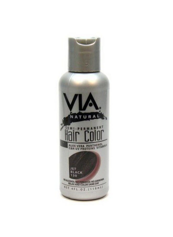 Via Natural - Semi Permanent Hair Color 130 Jet Black 4 Oz. - Image 1