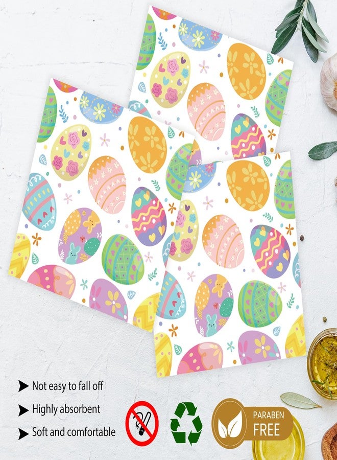 KFJBPB 40 Pack Easter Paper Plates and Napkins Party Supplies, Easter Egg Rabbit Disposable Dinner Plates and Napkins Tableware Set for Spring Party Decorations Serves 20 - Image 4