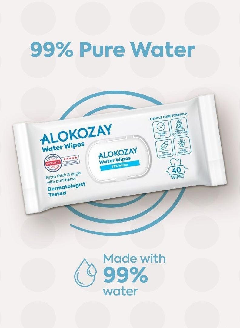 Alokozay Water Baby Wet Wipes 6 x 60 Wipes
