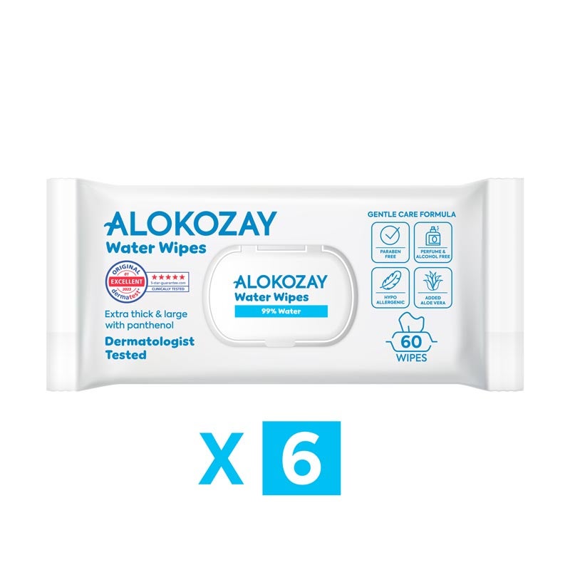Alokozay Water Baby Wet Wipes 6 x 60 Wipes - Image 2