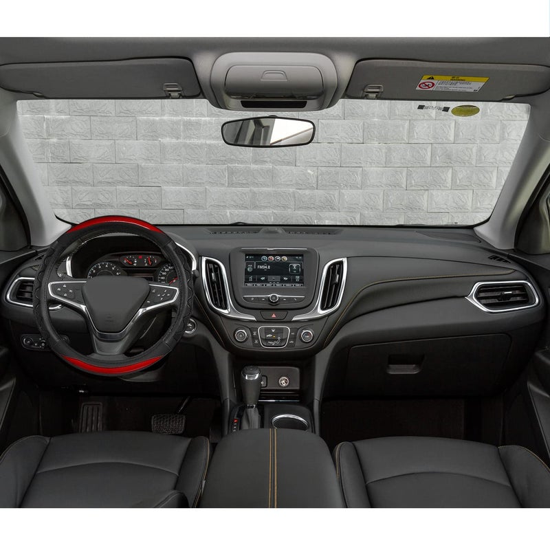 GIANT PANDA Steering Wheel Cover for Chevy Silverado - Car Steering Wheel Cover for Chevrolet Colorado Tahoe - Red - Image 4