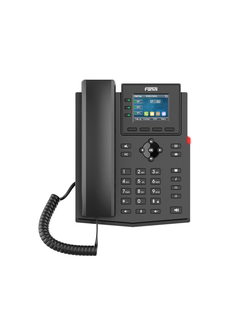 فانفيل Fanvil X303W Enterprise IP Phone,  2.4-inch 320x240 pixel color screen, supporting 4 SIP lines and 6-way audio conference - Image 1
