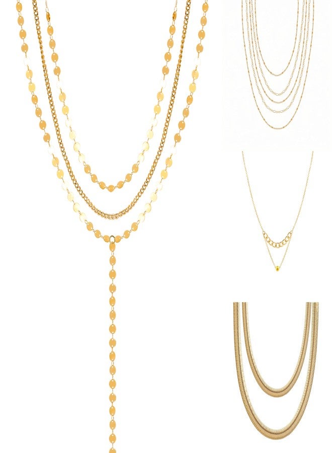 KOSMOS-LI 60 PCS Gold Plated Jewelry Sets Stocking Stuffers with Costume Necklaces, Bracelets, Earrings, Knuckle Rings for Women (49gold) - Image 4