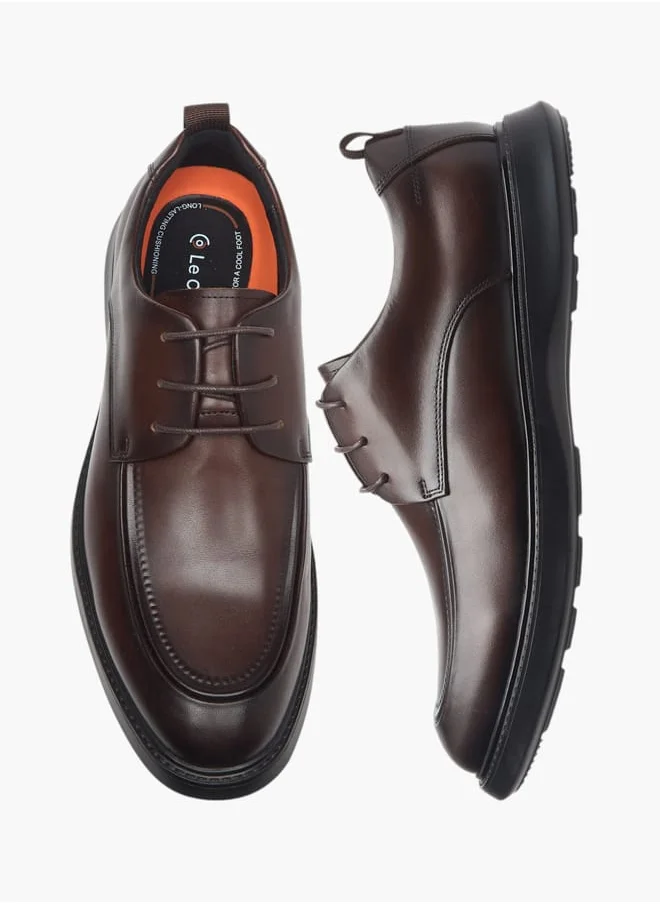 لو كونفورت Men Solid Lace-Up Derby Shoes