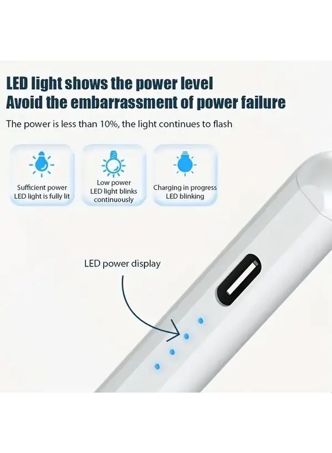 قلم اللمس الذكي العالمي DRB11 WH شحن سريع متوافق مع iOS و Android - Image 5