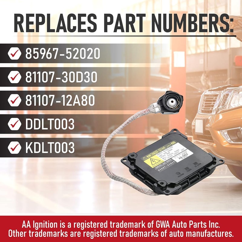 AA Ignition HID Ballast with Ignitor - Xenon Headlight Control Unit for Toyota and Lexus Vehicles - Image 3