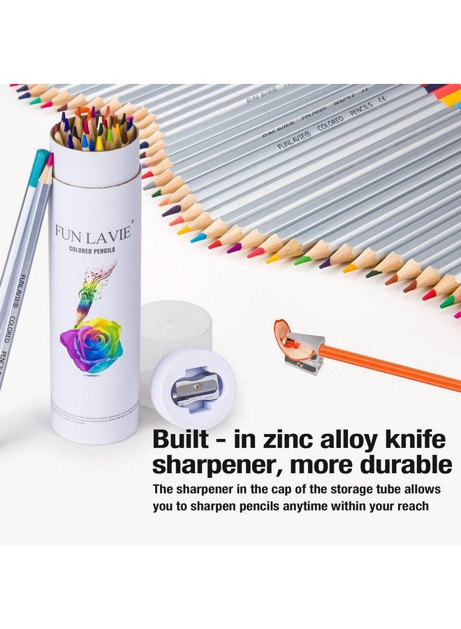 FunLavie Colored Pencils 24 Coloring Pencils Premium Professional Art Drawing Pencil For Adults Coloring Book - Image 2