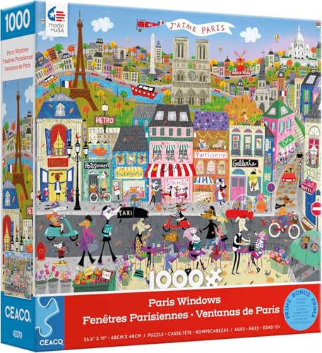 Ceaco Shop Windows Paris Windows 1000 Piece Jigsaw Puzzle - Image 1