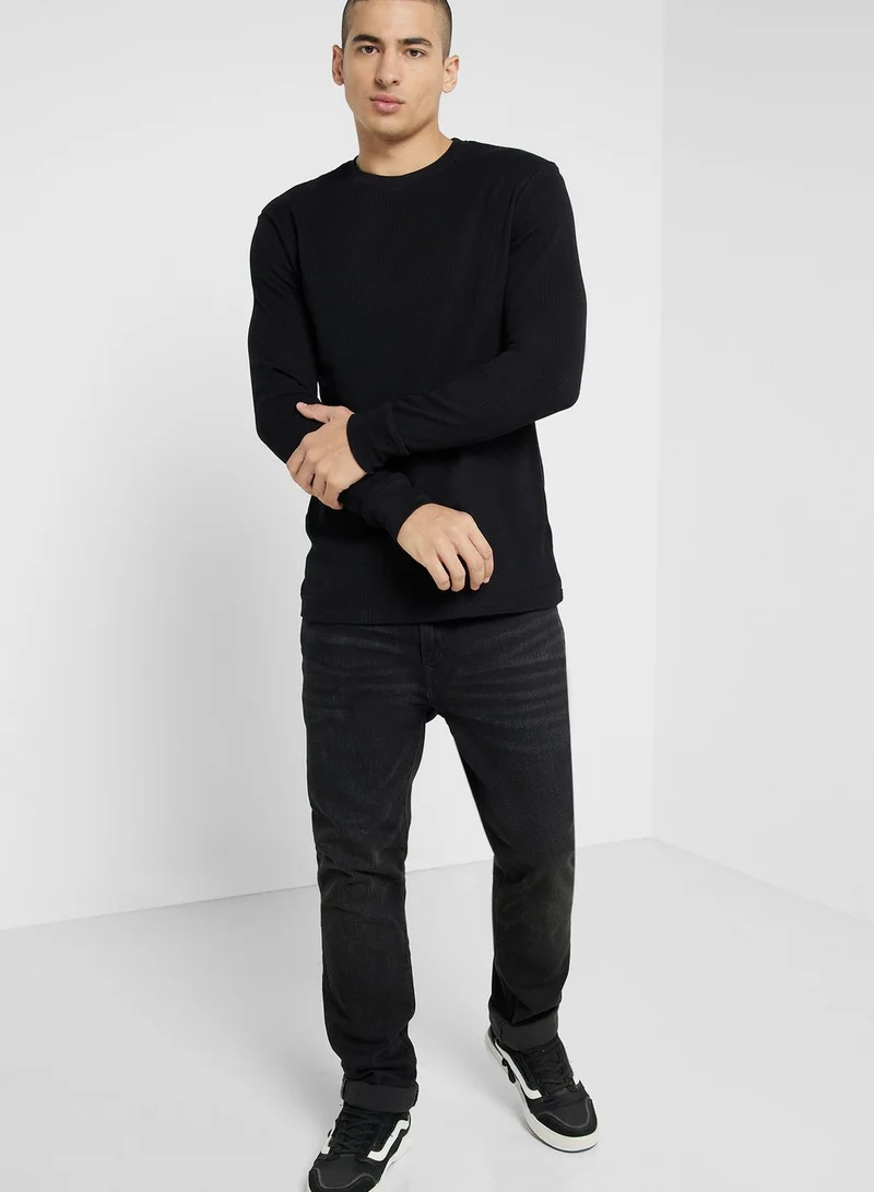 Cotton On Waffle Crew Neck T-Shirt