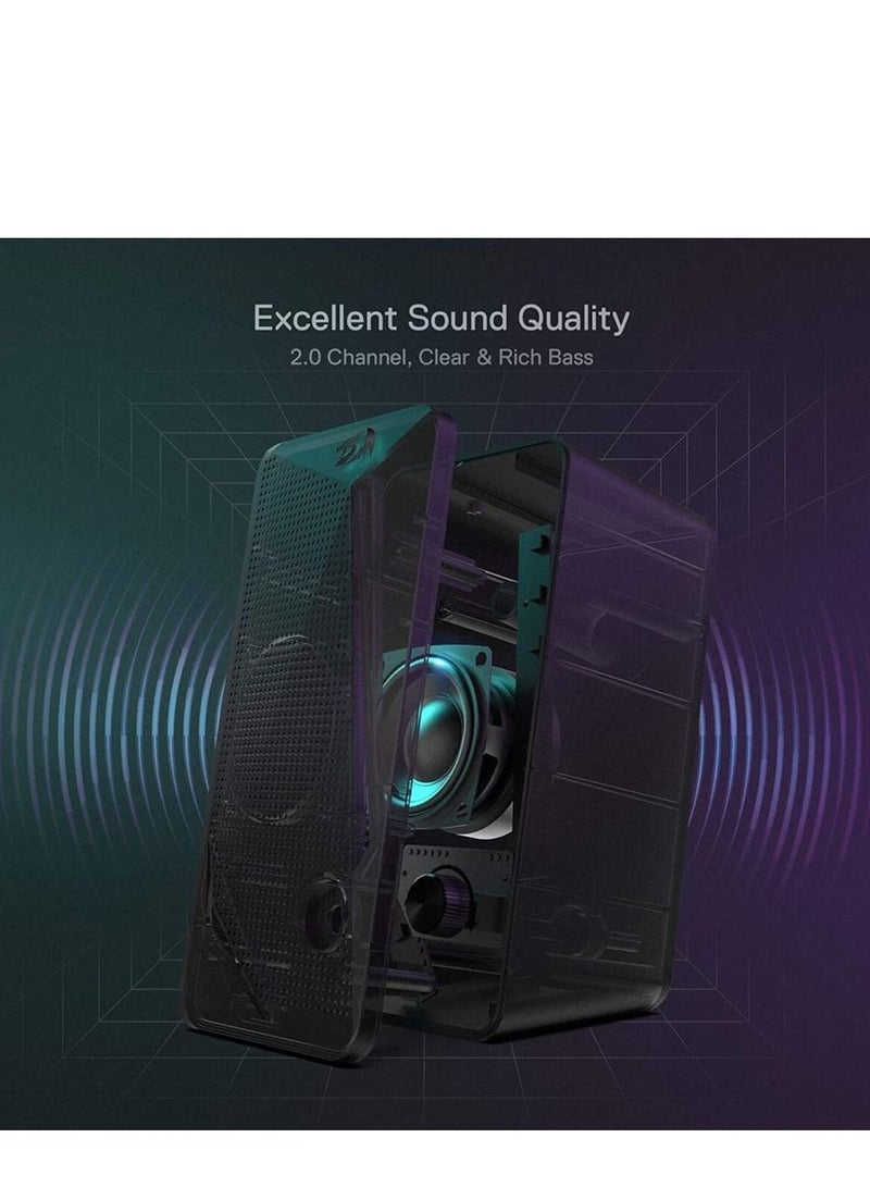 Redragon GS510 Waltz Gaming PC Stereo Speaker with RGB - Image 2