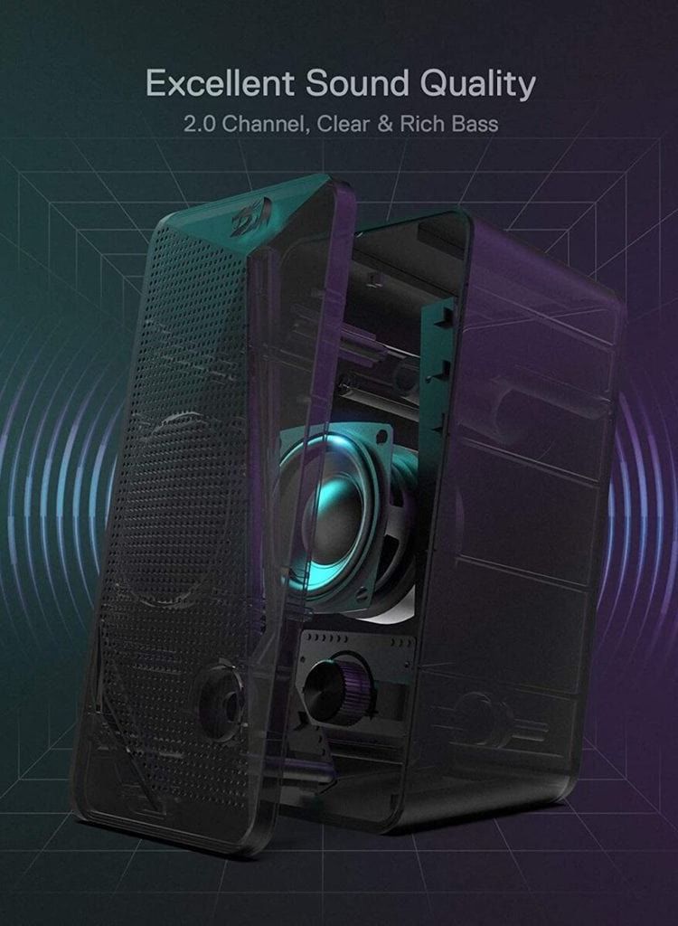 Redragon GS510 Waltz Gaming PC Stereo Speaker with RGB - Image 3