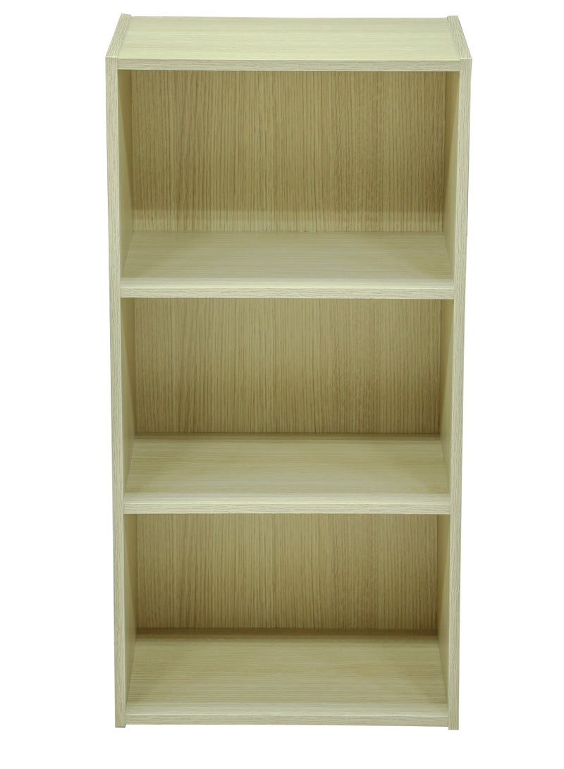 AFT 3-Tier Best | Modern Wooden Open Storage Shelf | Bookcase - Beech Color  - Image 1