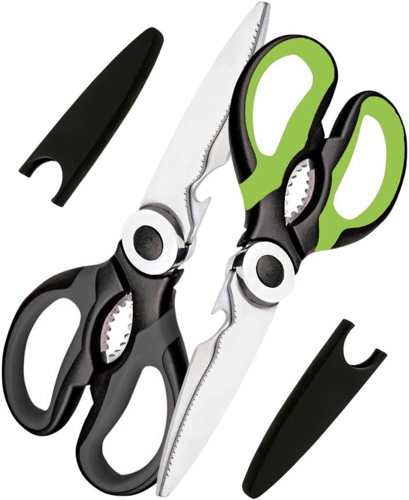 CUTALLO Kitchen Scissors Stainless Steel Sharp Blades with Cushioned Soft TPR Grip for Easy Handling – Heavy Duty Multipurpose Scissors for Meat, Chicken, Fish, Vegetables, & Herbs – Bottle Opener - Image 1