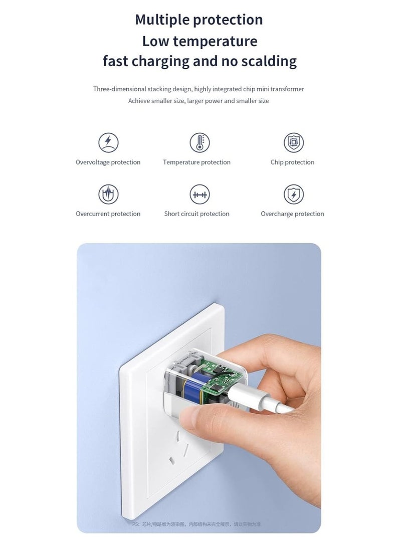EKR 33W USB-C PD GaN Fast Charger Wall Adapter, iPhone 13/14/15/16/17, Samsung Galaxy, Pixel, iPad, AirPods, White - Image 5