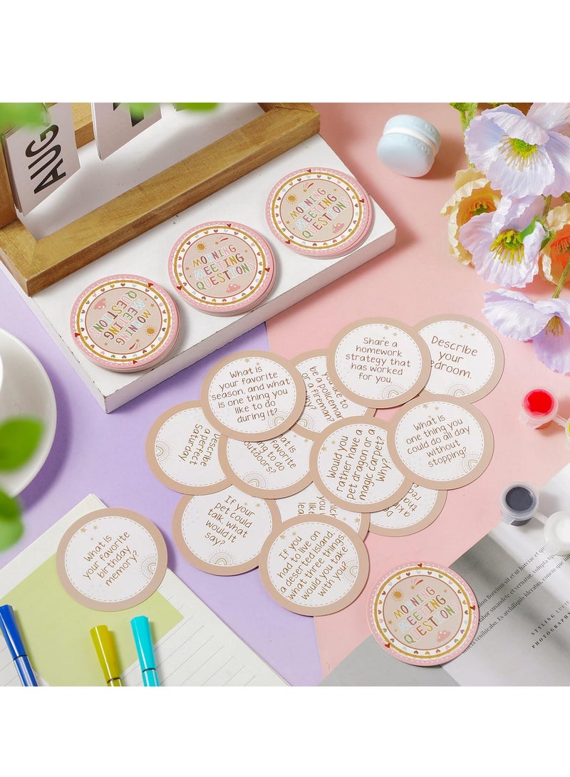 Excefore Classroom Questions Ideas Cards, 25 Morning Meeting Chips for Students, Conversation Starter for Classroom Activities, Enhance Communication and Listening Skills, Fun and Interactive Learning Aid - Image 4