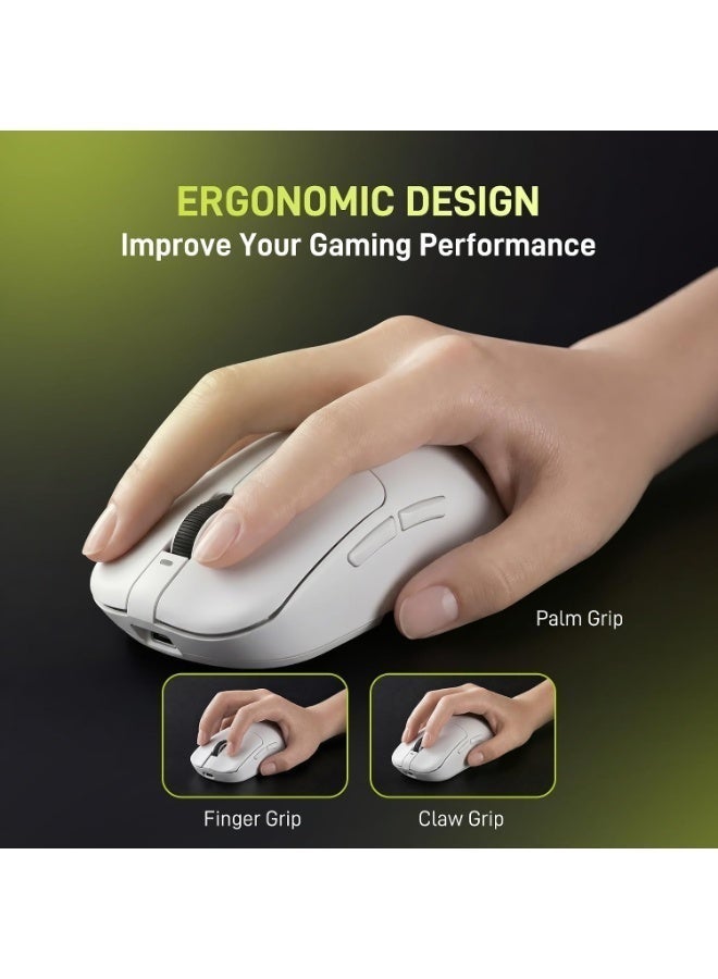 VGN Dragonfly F1 Pro Max Wireless Gaming Mouse, 130h Playtime Long Endurance, 55g Lightweight, 4000Hz Polling Rate Supported, Low Latency Esports Peripherals, White - Image 5