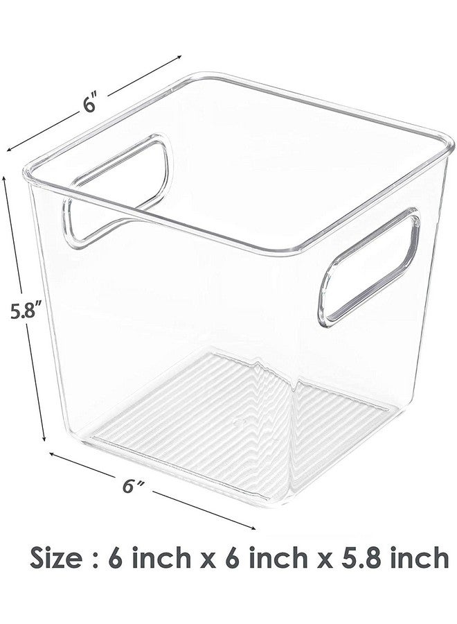 INKULTURE Refrigerator Pantry Organizer and Storage Bins And Ice Cube Holder With Front Handle For Fridge, Kitchen Cabinets, Countertops And Bedroom Etc | Extra Small |Pack of 02 - Image 2