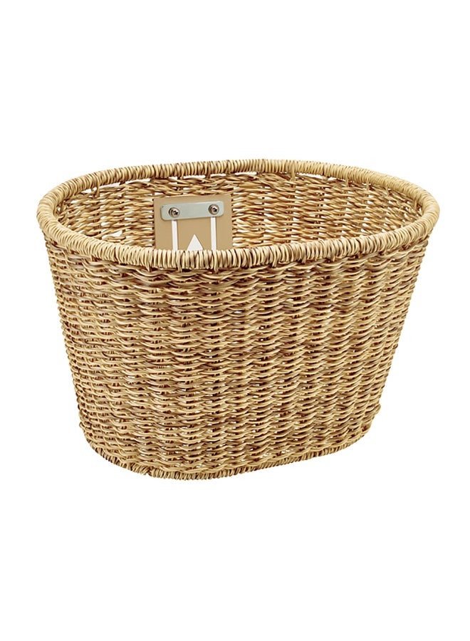 Electra Bicycle Company Electra Plastic Woven Headset Mount Basket Light Brown - Image 1