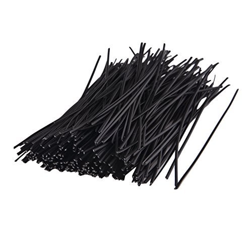 Sunmns 250 Piece Metallic Twist Cable Cord Wire Ties Reusable Fastening (6 Inch, Black) - Image 1