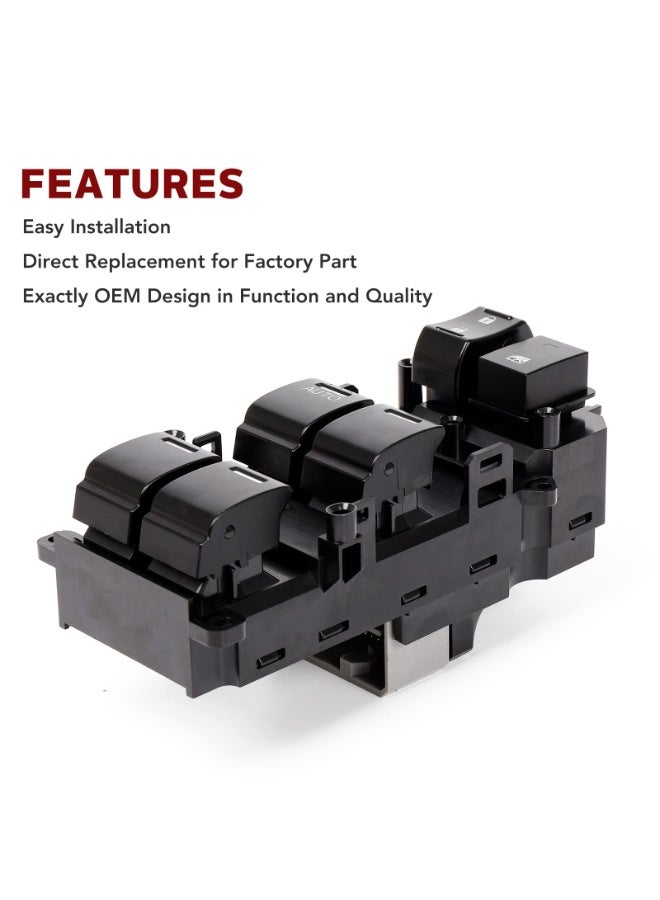 KISSUN 35750-TB0-H01 Driver Side Master Power Window Switch Replacement for Honda Accord 2008 2009 2010 2011 2012, Replace# 35750-TBD-H13, 35750-TA0-A02 - Image 4