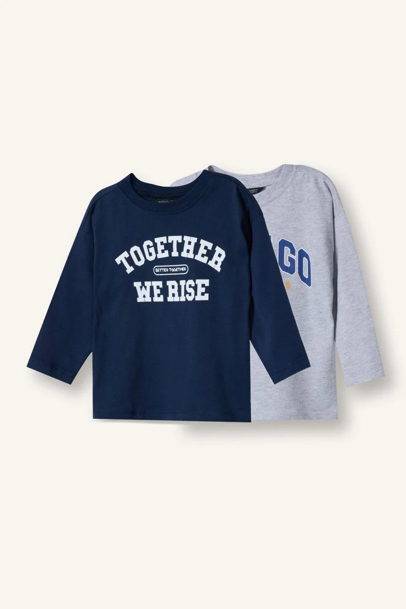 ديفاكتو Boy Oversize Printed 2 Piece T-Shirt