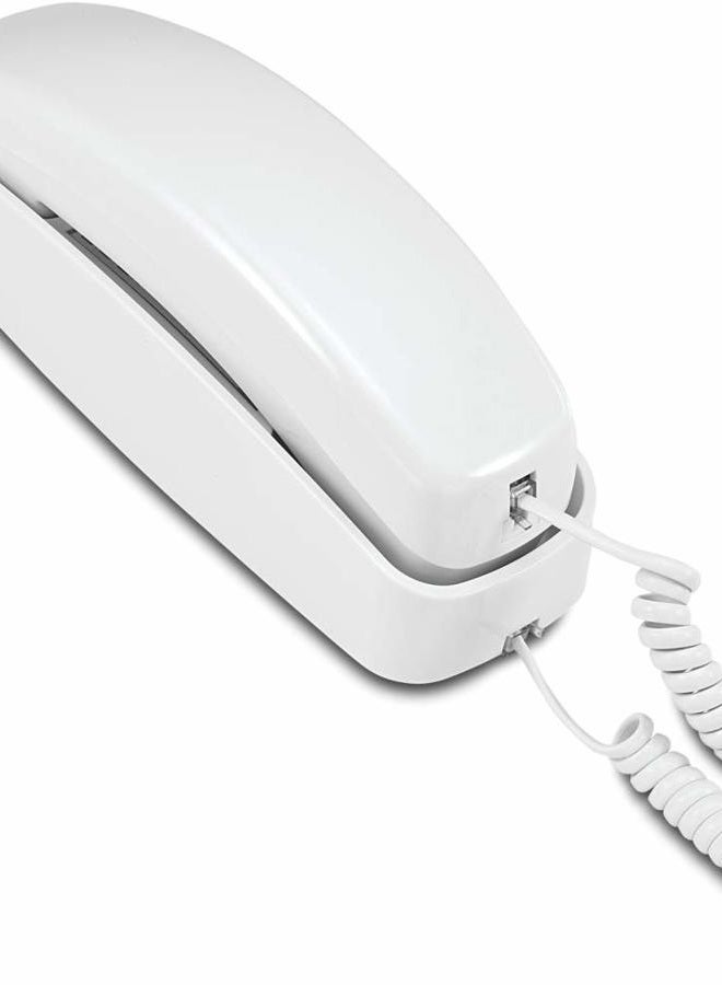 AT&T هاتف سلكي أساسي 210 مع حافة، لا يتطلب طاقة كهربائية، قابل للتعليق على الحائط، أبيض - Image 2
