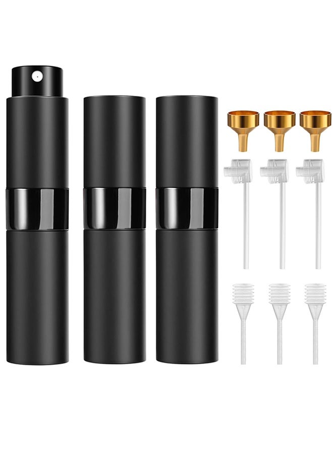 8ML Perfume Spray Bottles (3 PCS) , Empty Refillable Spray Bottle with 3 Types of Refill Tools, Pocket Travel Perfume Sample Bottles - Image 1