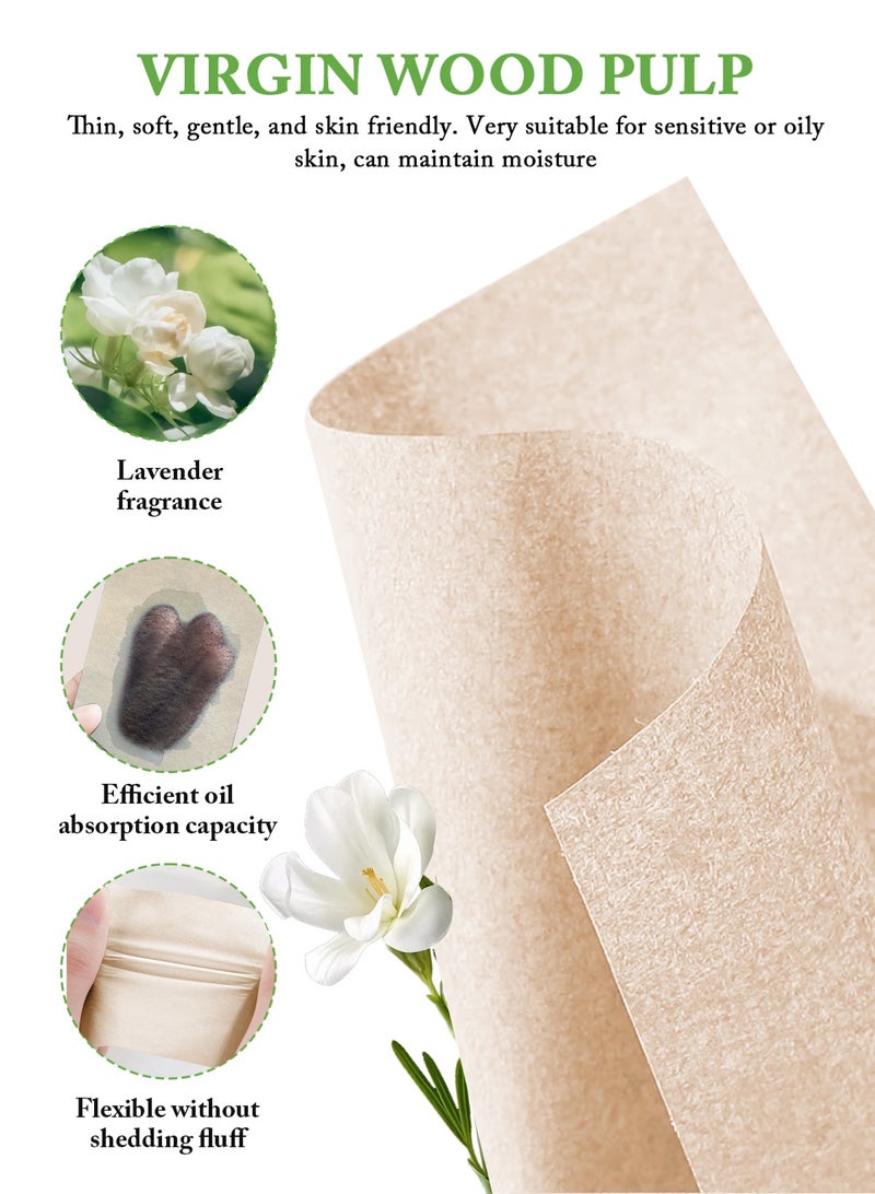 Timifly Oil Blotting Sheets for Face, 200 Counts Gardenia Blotting Paper For Oily Skin with Portable Mirror Case & Makeup Puff, Oil Absorbing Sheets For Face - Image 3