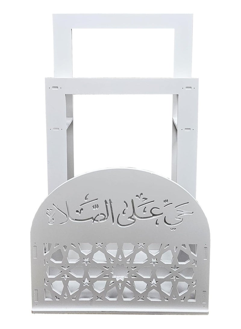 TPGP Prayer Mat (Rug) || Prayer Corner || Elegant Organizer for Prayer Corner at Home or Office || Living Room, Bedroom or Office || Decorative Stand for Living Room Bedroom Entryway (Plastic White)  - Image 4
