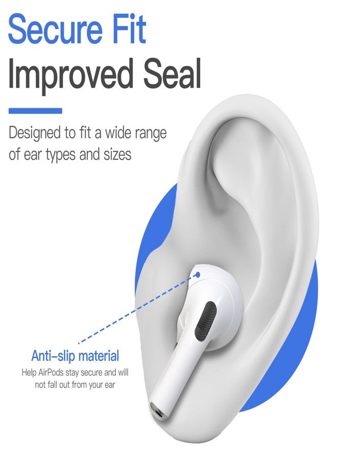 DamonLight [Fit in Case] 3 Pairs Cover for AirPods Pro 3 DamonLight Anti Scratches Add Grip Sport Ear Tips [US Patent Registered] Compatible with AirPods Pro 3rd Generation 2025 (White) - Image 5