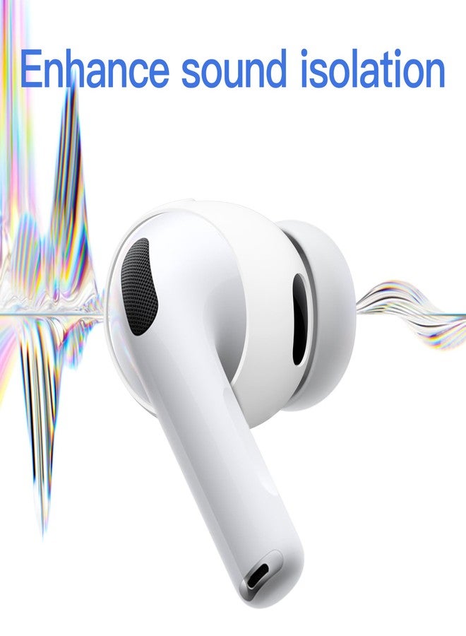 DamonLight [Fit in Case] 3 Pairs Cover for AirPods Pro 3 DamonLight Anti Scratches Add Grip Sport Ear Tips [US Patent Registered] Compatible with AirPods Pro 3rd Generation 2025 (White) - Image 4