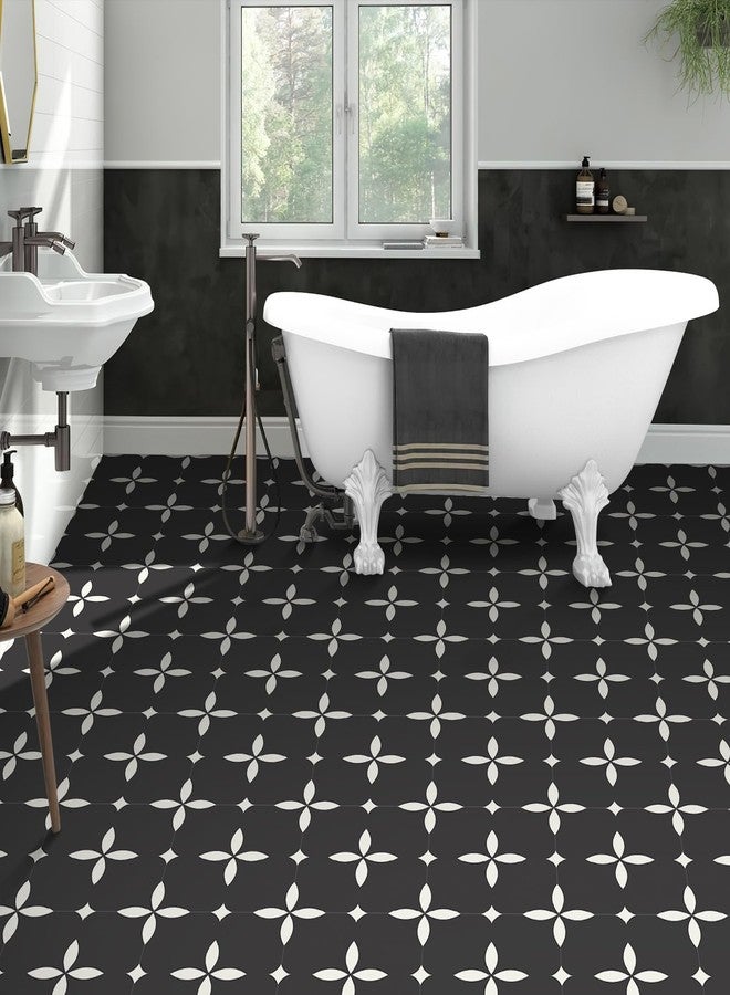 MORCART 20Pcs Peel and Stick Floor Tiles, 7.87" x 7.87" Vinyl Flooring Waterproof, DIY Flooring for Bathroom, Kitchen, Fireplace, Pet House, Stairs, Bedrooms, Wall - Image 3