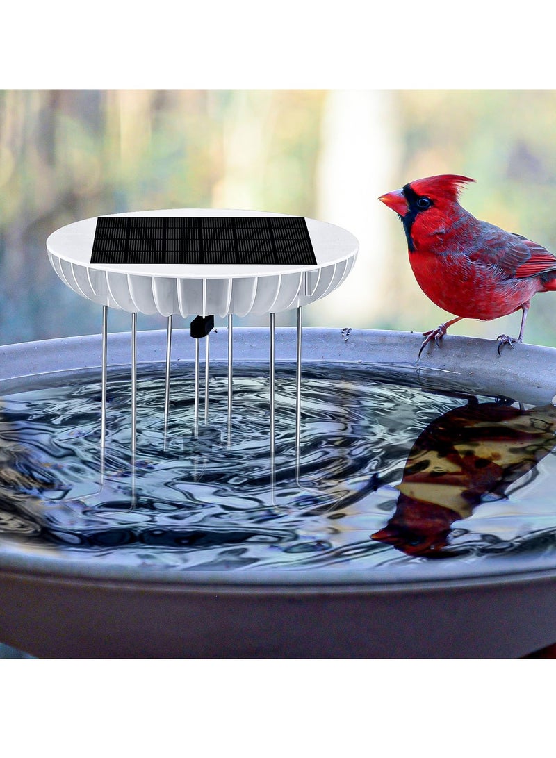 Barakah Solar Water Wiggler for Bird Bath, Solar Powered Birdbath Water Agitator with Battery Backup, Durable Bird Bath Bubbler Water Mixer for Garden and Patio Pond Decoration (White) - Image 3