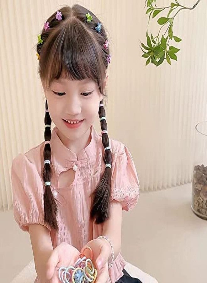 MYSELF Hairpins Combination for Girls (14 Flower Clips+40 Rubber Band For Baby Girls) - Image 3