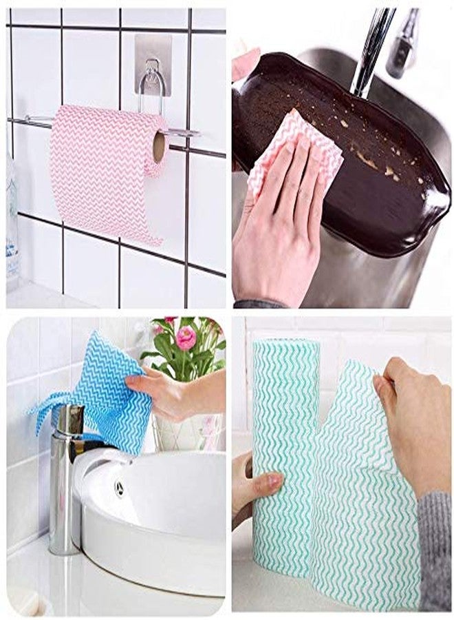 MDN MIST Non- woven Disposable Reusable Towels like Kitchen Cleaning Towel - Multi-Uses Dish Cloths Washable Towel Roll - Set of 2 pcs - Image 2