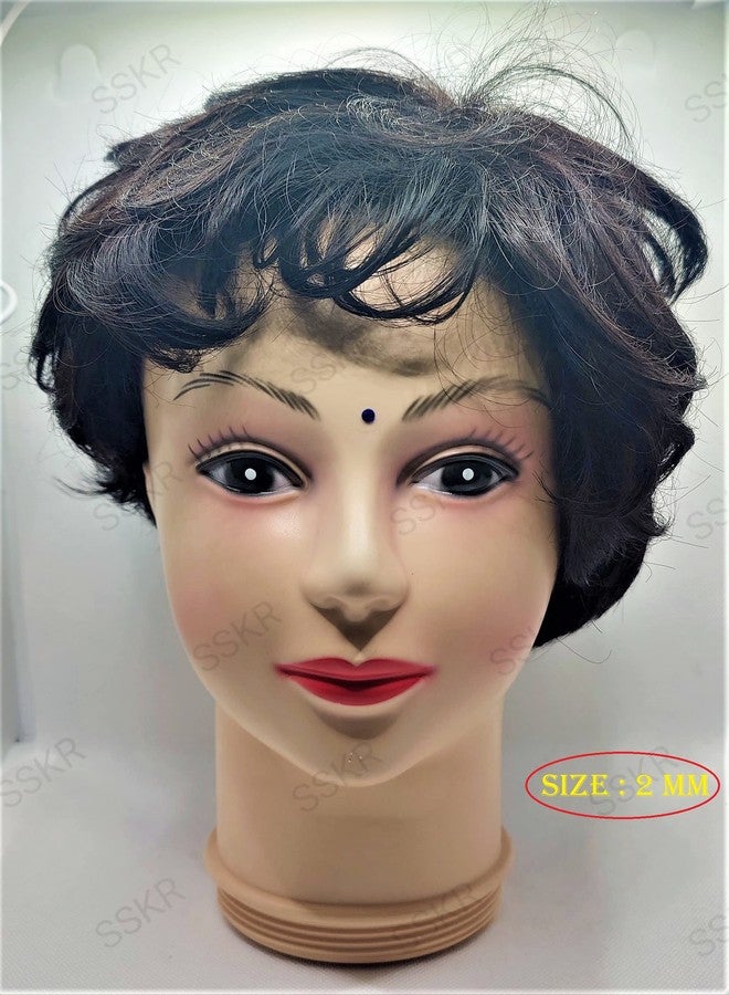 SSKR Pack of 2 Box Black, Maroon, Multicolor Bindi Daily Use Simple Forehead Bindi For Women - (Bindi Size : 2 mm each) | Total 6 Boxes - Image 3