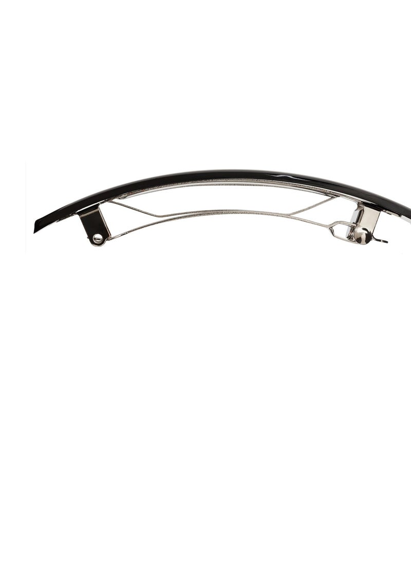 France Luxe France Luxe Belle Casual Rectangle Barrette - Black  - Image 4
