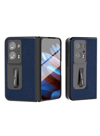 Case Cover For OPPO Find N2 Carbon Fiber Texture Integrated Protective Phone Case with Holder(Dark Blue) - pzsku/Z40F7D99552946B863C2EZ/45/1753868864/5a750e58-dd63-450c-9d2f-68520170c35b