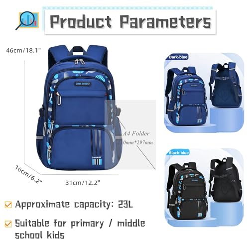 Bansusu Camo Backpacks for Boys Middle School Elementary, Camouflage School Bags Bookbags Kids Back Packs for Teens Boys - Image 3