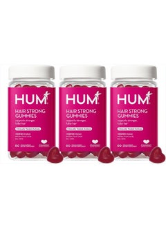 HUM Hair Strong - Daily Gummies with Biotin to Combat Hair Loss & Thinning - Fo Ti, Folic Acid, Zinc, Vitamin B12 & PABA to Support Healthy Hair, Skin and Nails (90-Day Supply)  - Image 1