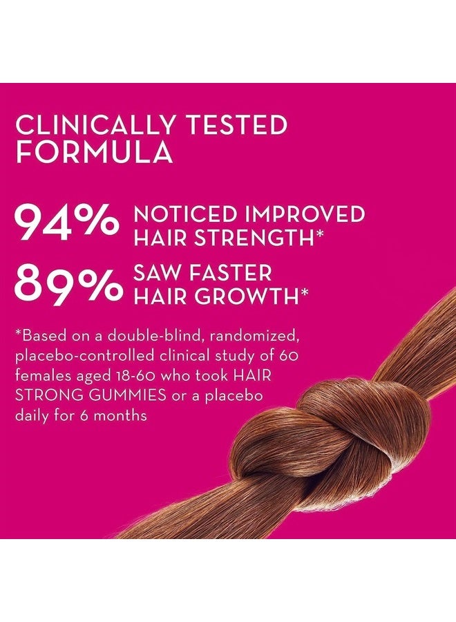 HUM Hair Strong - Daily Gummies with Biotin to Combat Hair Loss & Thinning - Fo Ti, Folic Acid, Zinc, Vitamin B12 & PABA to Support Healthy Hair, Skin and Nails (90-Day Supply) - Image 4
