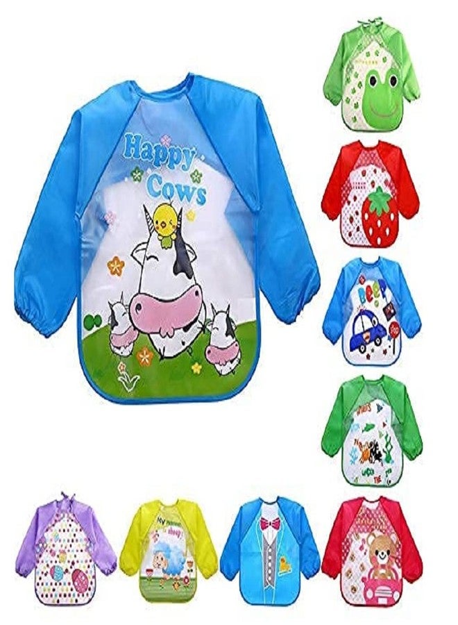 Ilsha® Full Sleeves Washable Waterproof Bib/Apron with Tying Robe | Cute Prints | Quick Dry PVC Baby Bibs for Newborns/Infants/Toddlers/Babies (6-36months) (2) - Image 2
