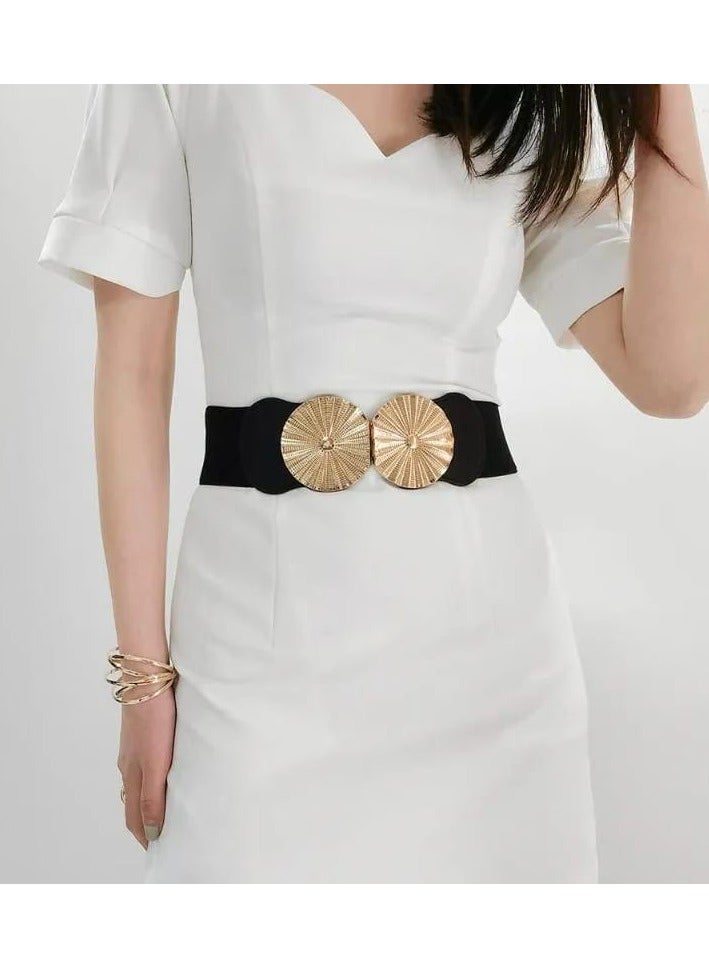 SHEINParty 1PC Stylish Round Buckle Belt For Jeans Pants - Image 1