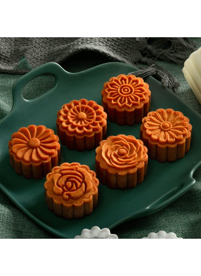 Generic Ruyifang Mini Moon Cake Mold 50g New Hand-pressed Household Commercial Flow Heart Ice Skin Pressing Five Keren Advanced-Specifications:Desiccated Coconut-Color:Milky White  - Image 5